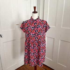 Hanna Andersson Floral Collared Dress, Size Small